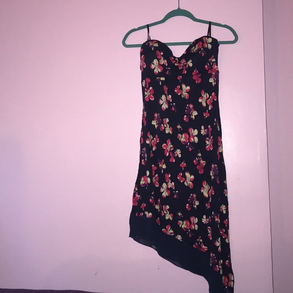 Strapless floral Macy’s high-low party dress - Picture 1 of 3